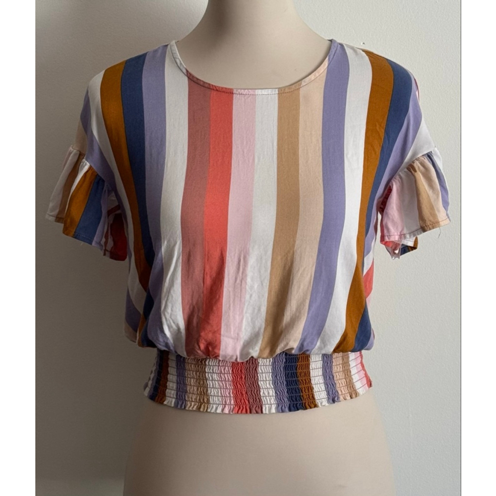 Women's Lovesfire Striped Short Sleeve Tee XS Multi-color